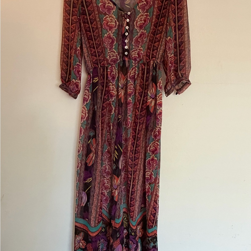 Forever 21 Multicolor Floral Long Sleeve Dress